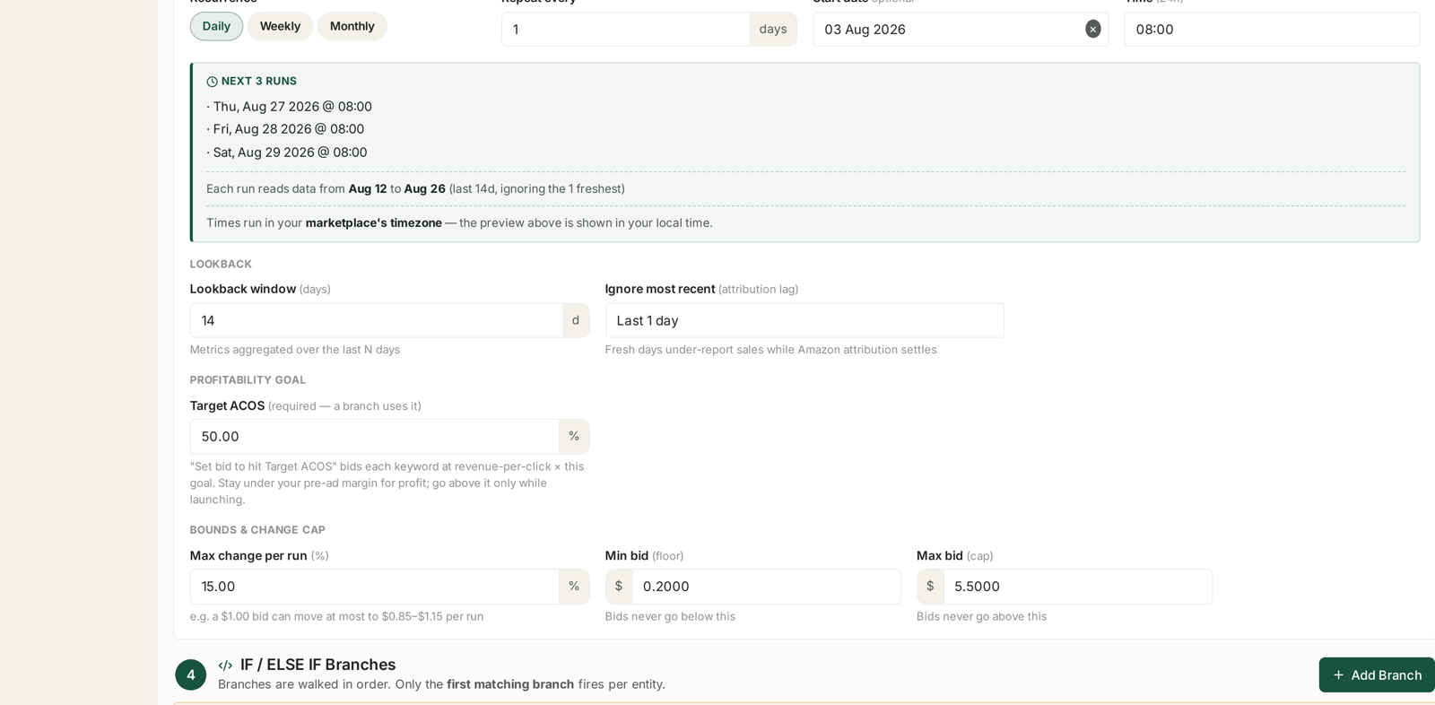 Look-back window, attribution lag, and the runs they produce