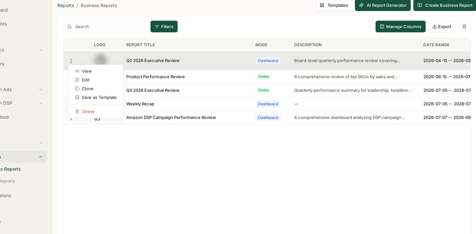 Templates, AI Report Generator and Create Business Report